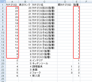 カテゴリのID取得